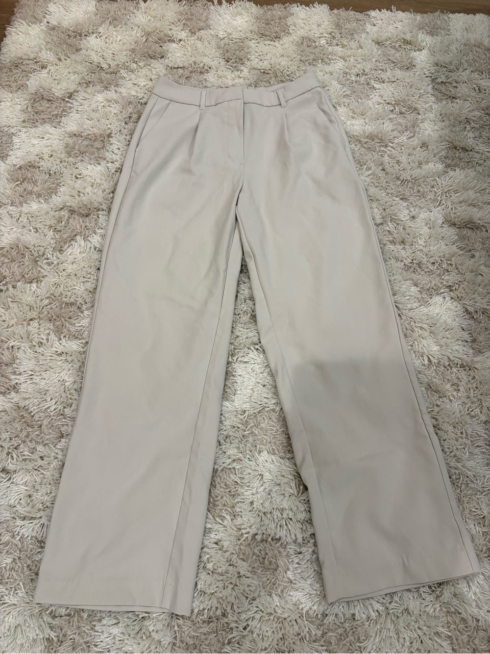 Old Navy Light Beige Wide-Leg Trousers